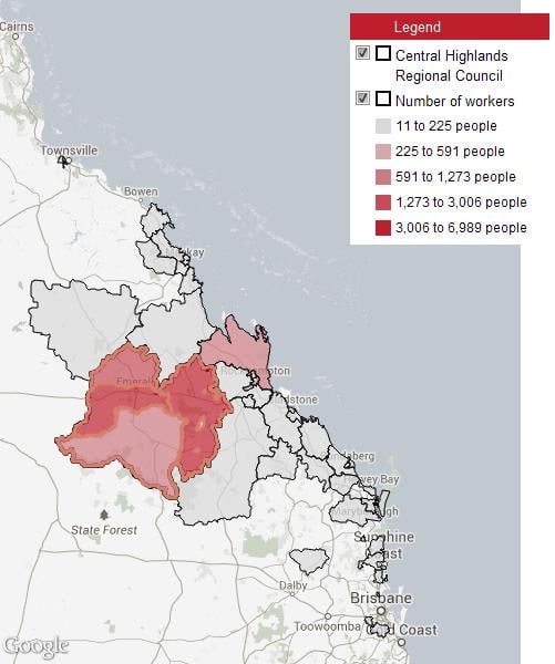 Central Highlands - Number of Workers