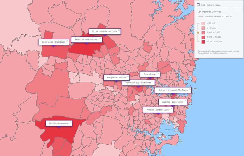 SAFi NSW Map