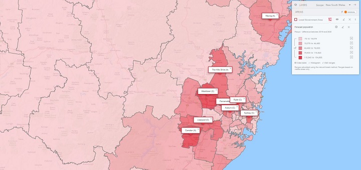 Forecasting the future of NSW: Where will population growth be located?